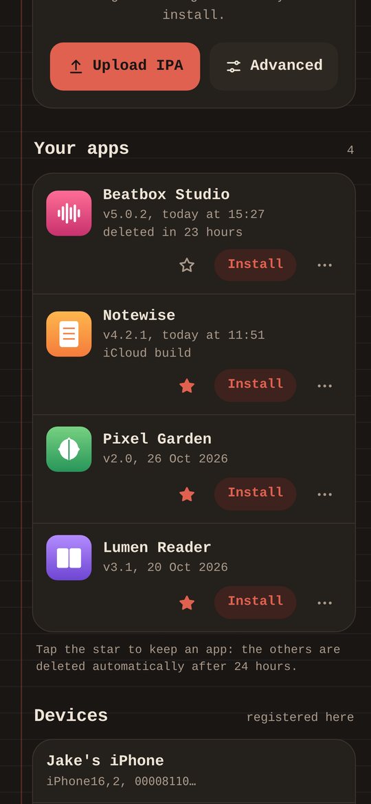 Your app library in dark mode